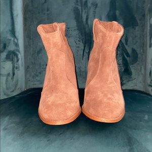 Suede brown booties